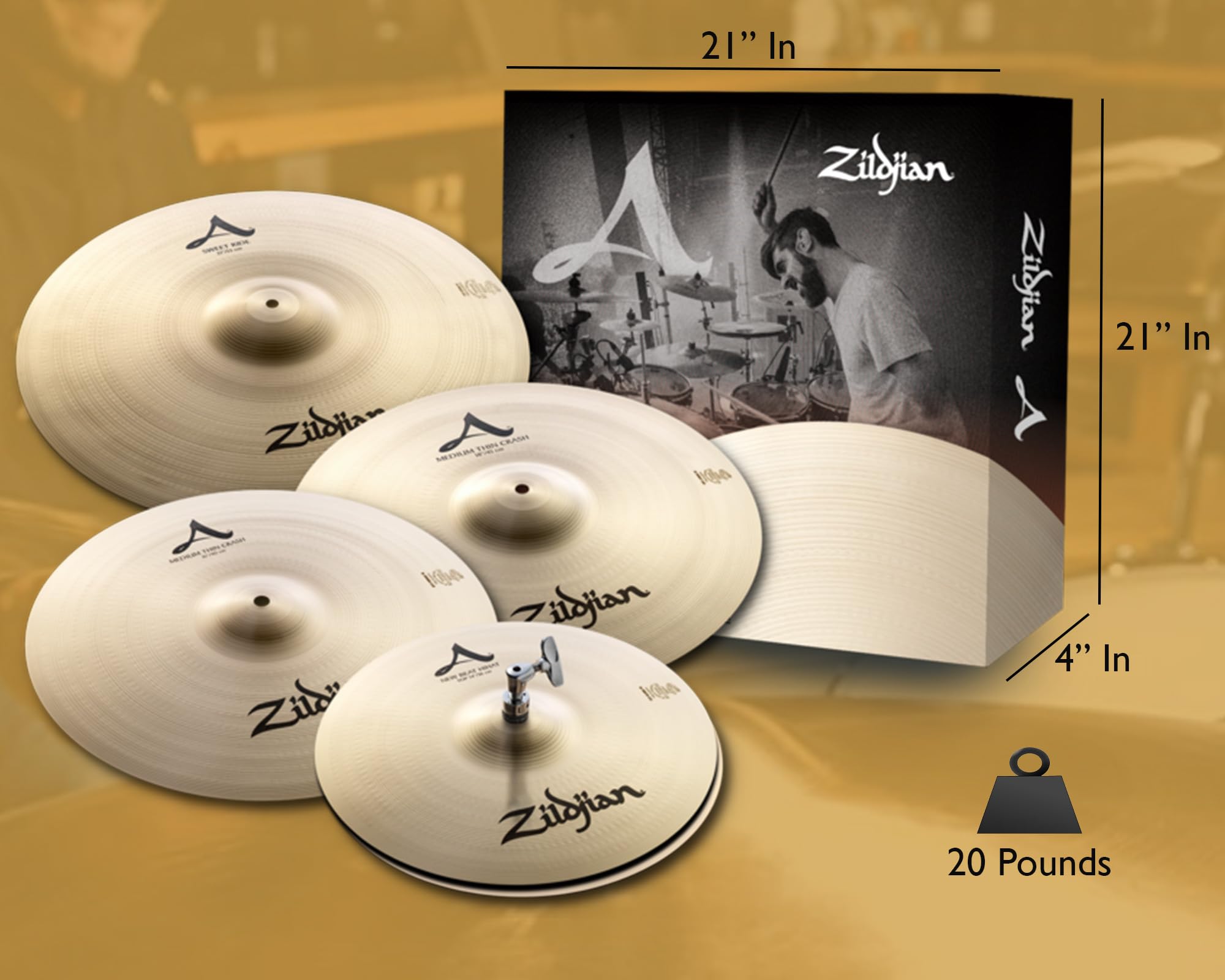 Amazon.co.jp: Zildjian A391 スイートライド シンバルパック 14